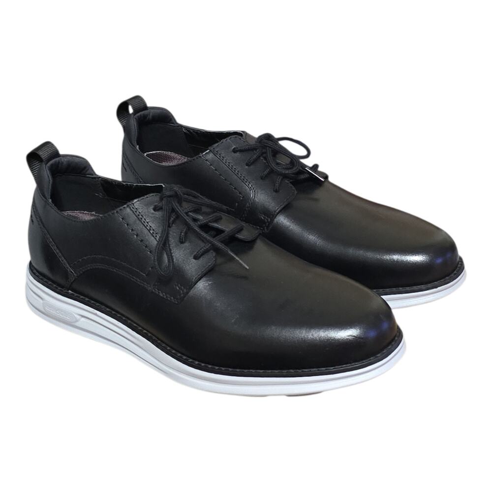 Rockport Canton Oxford Men's 10.5 Wide Black Leather Lace Up Comfort Work Shoes